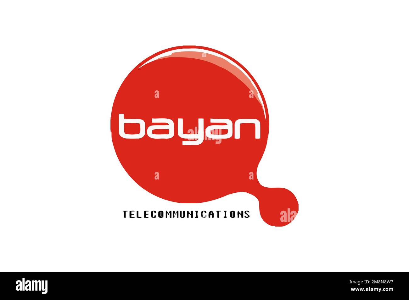Bayan Telecommunications, Logo, weißer Hintergrund Stockfoto