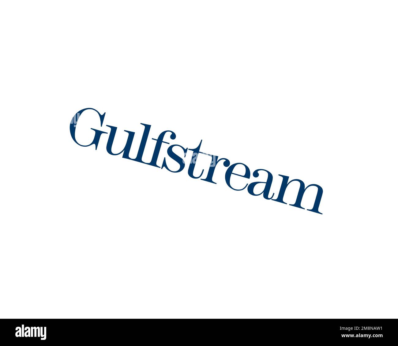 Gulfstream Aerospace, gedrehtes Logo, weißer Hintergrund B Stockfoto