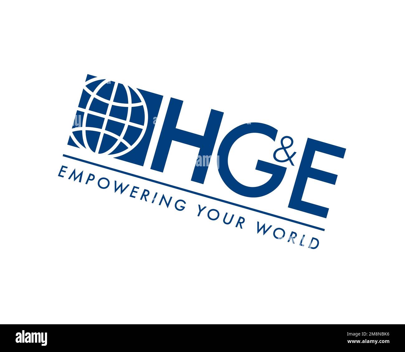 Holyoke Gas & Electric, gedrehtes Logo, weißer Hintergrund B Stockfoto
