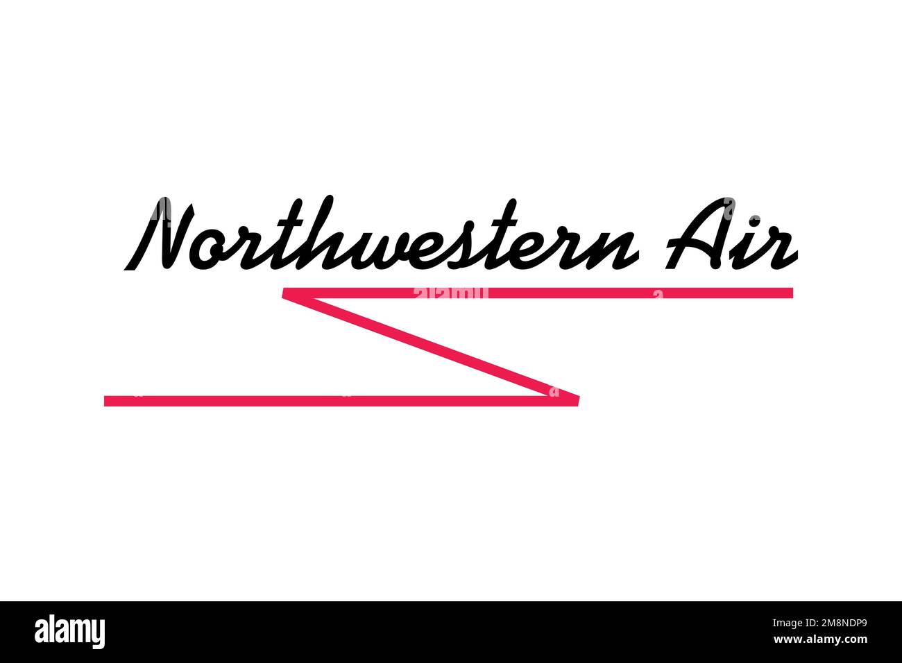 Northwestern Air, Logo, Weißer Hintergrund Stockfoto