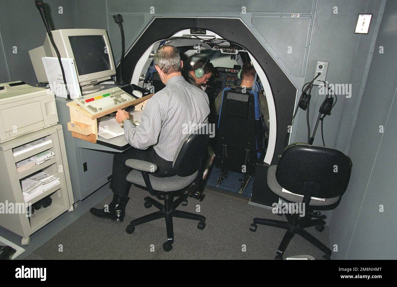 Innenraum des T-Simulators. Basis: Luftwaffenstützpunkt Vance Bundesstaat: Oklahoma (OK) Land: Vereinigte Staaten von Amerika (USA) Stockfoto