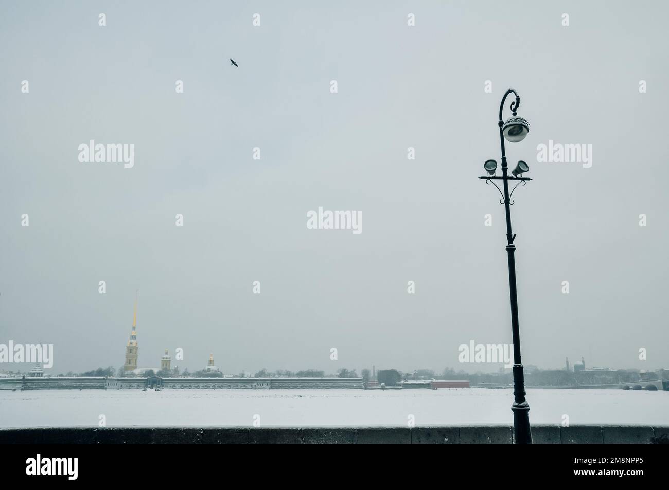 Peter-und-Paul-Festung in St. Petersburg im Winter. Hochwertiges Foto Stockfoto