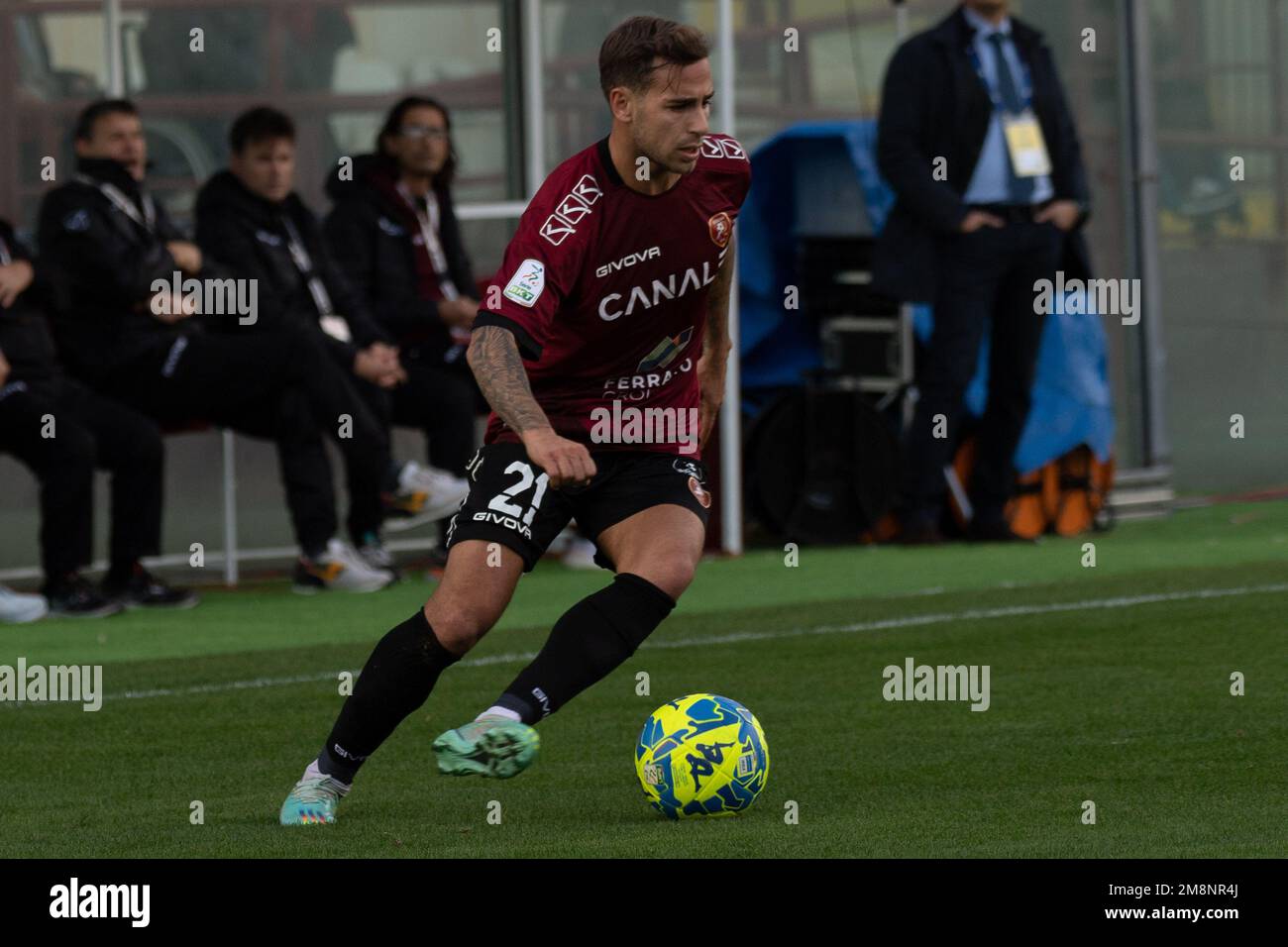 Reggio Calabria, Italien. 14. Januar 2023. Ricci Federico Reggina Portrait während Reggina 1914 vs SPAL, italienischer Fußball Serie B Match in Reggio Calabria, Italien, Januar 14 2023 Kredit: Independent Photo Agency/Alamy Live News Stockfoto