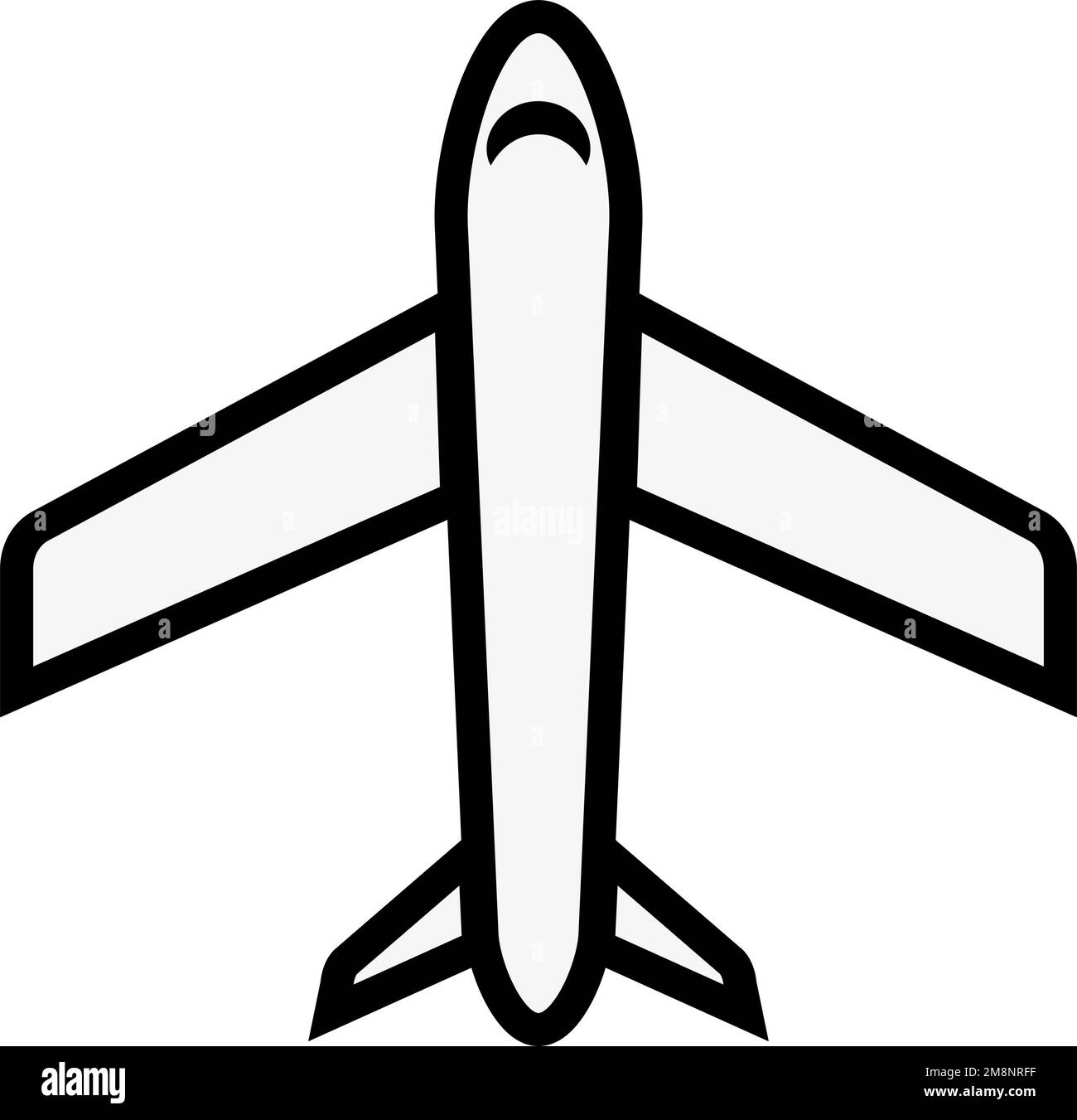 Flugzeugsymbol. Reisen. Luftfahrt. Bearbeitbarer Vektor. Stock Vektor