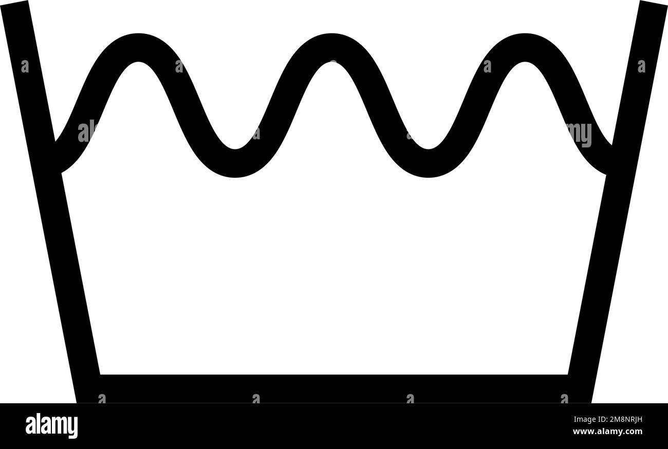 Waschsymbol für Wäsche. Bearbeitbarer Vektor. Stock Vektor