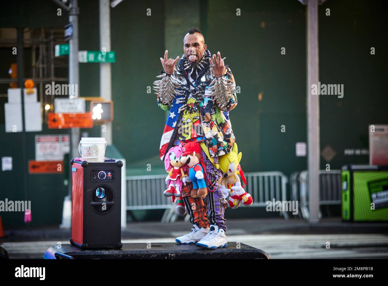 New York City Manhattan tanzt auf dem Time Square Stockfoto