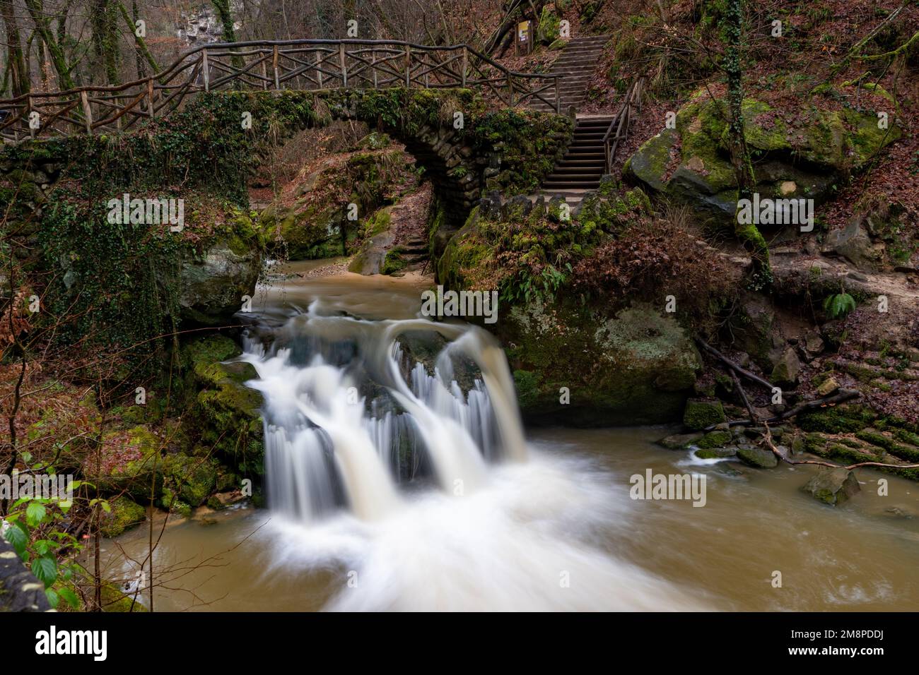 Wasserfall Schiessentümpel Stockfoto