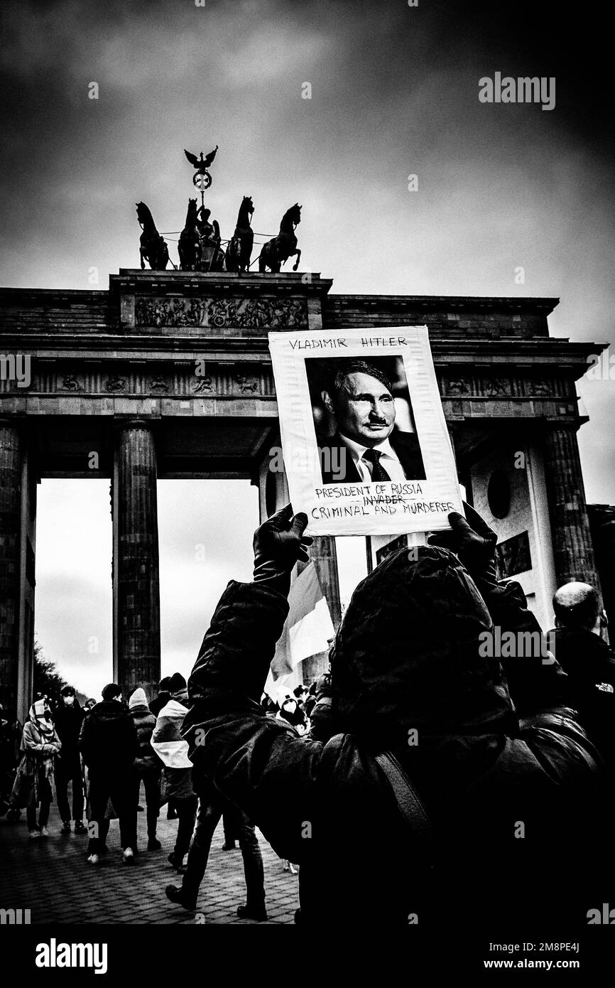 Anti-Kriegs-Demonstration in Berlin Stockfoto