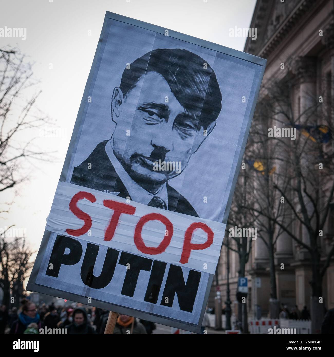 Anti-Kriegs-Demonstration in Berlin Stockfoto