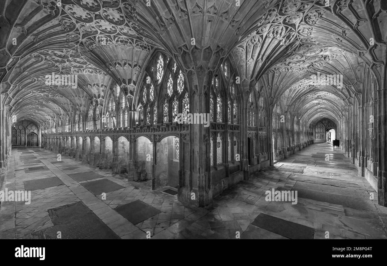 Gloucester Cathedral Kloster aus dem 14. Jahrhundert Stockfoto