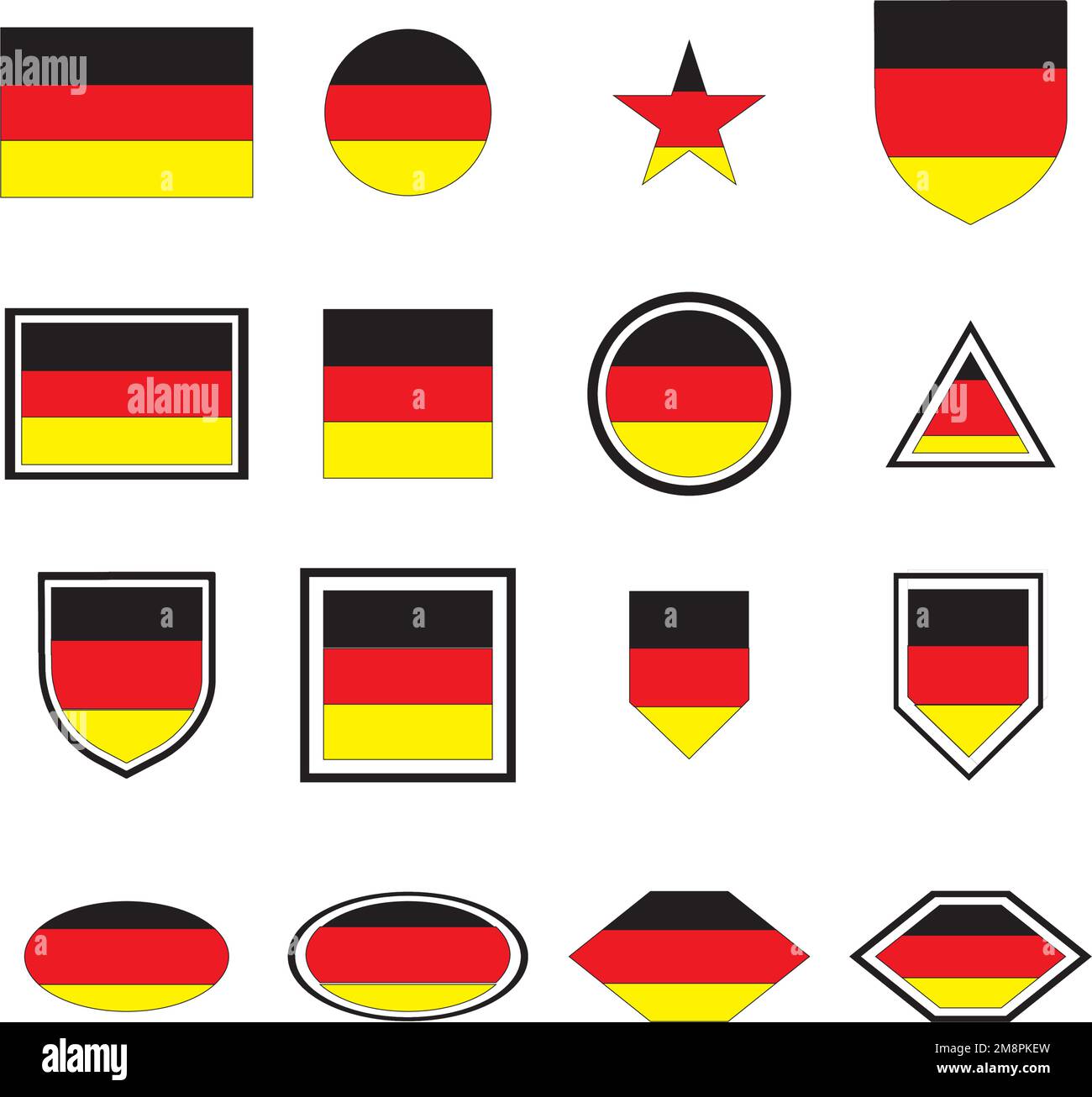 vektorvorlage für deutsches Flaggenlogo Stock Vektor