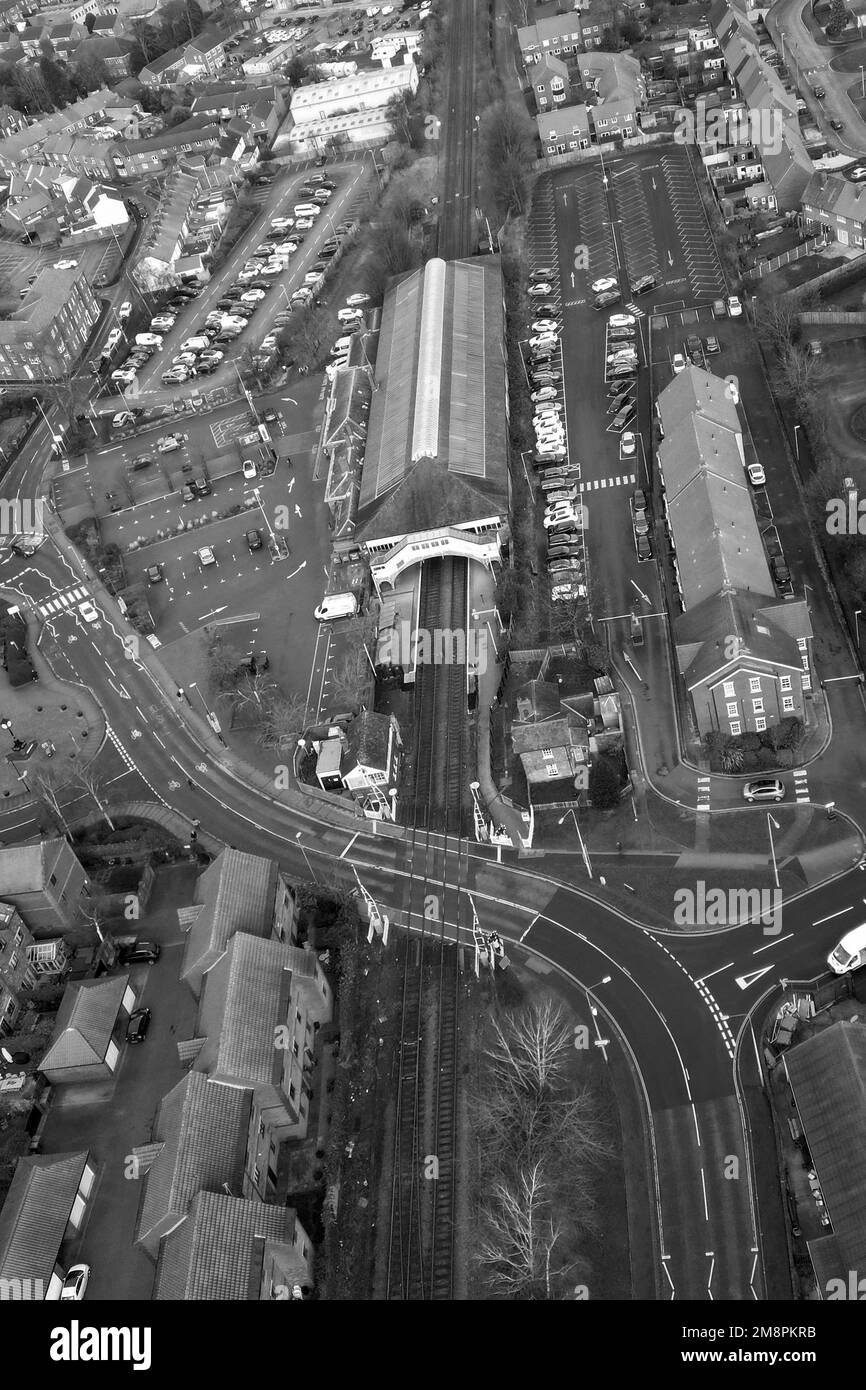 Luftaufnahme des Bahnhofs von Beverley Stockfoto