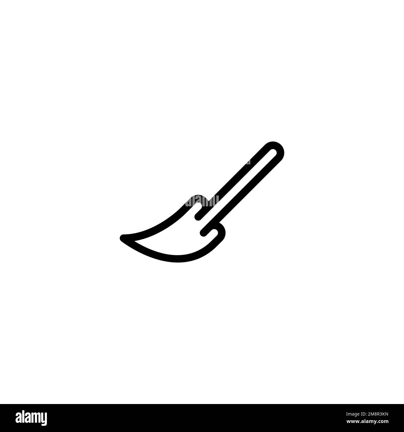 Pinselsymbol. Hintergrundsymbol für Plakate mit schlichtem Stil und großen Verkaufszahlen des Unternehmens. Taste CSS-Code. Designelement für farbiges Markenlogo. T-Shirt-Druck. Stock Vektor