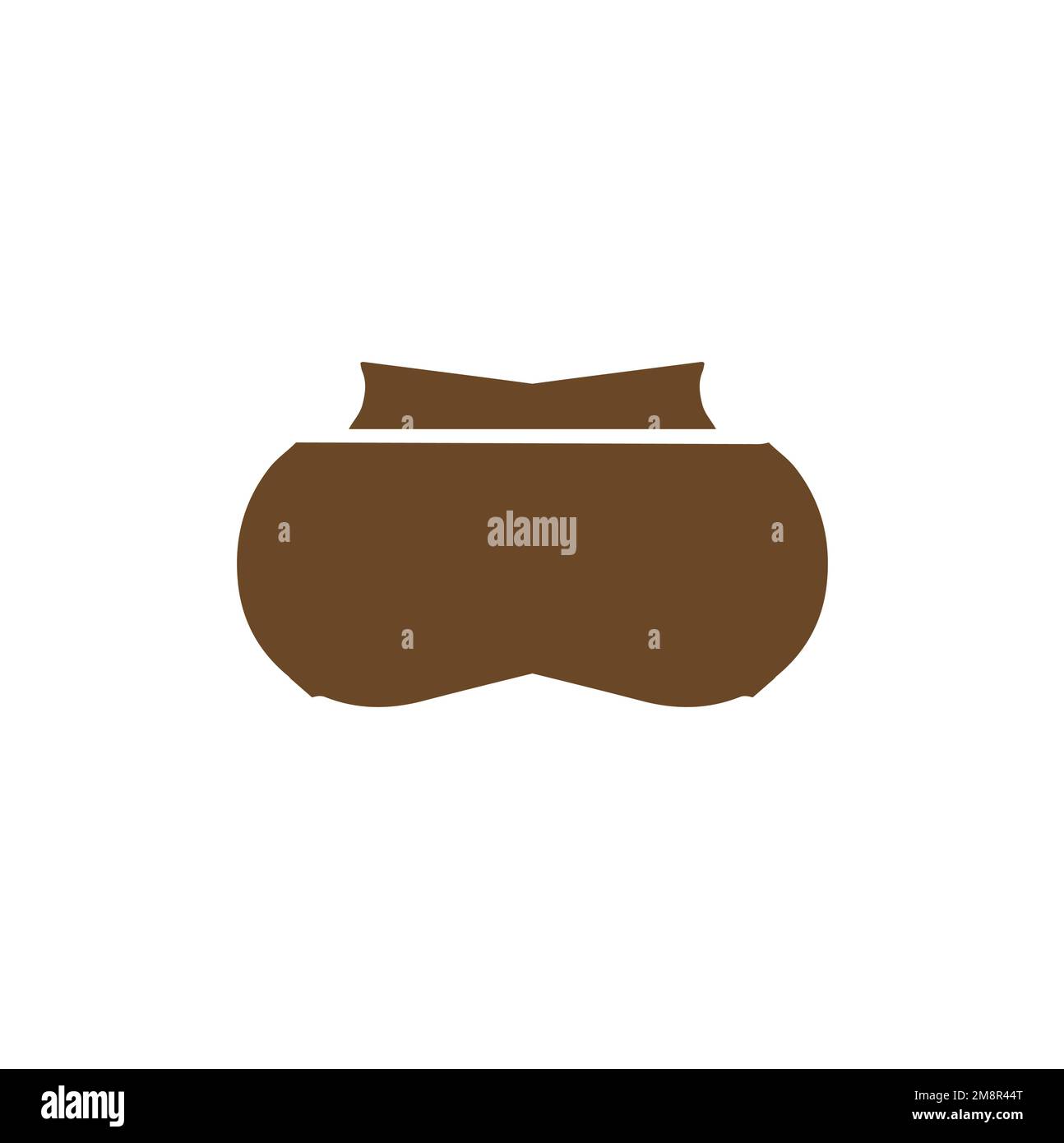 Symbol für Tonbecher. Einfaches Poster-Hintergrundsymbol für die Lehmbecher-Läden im Großverkauf. Logo der Marke Clay Cup. Tonbecher-T-Shirt-Druck. Stock Vektor