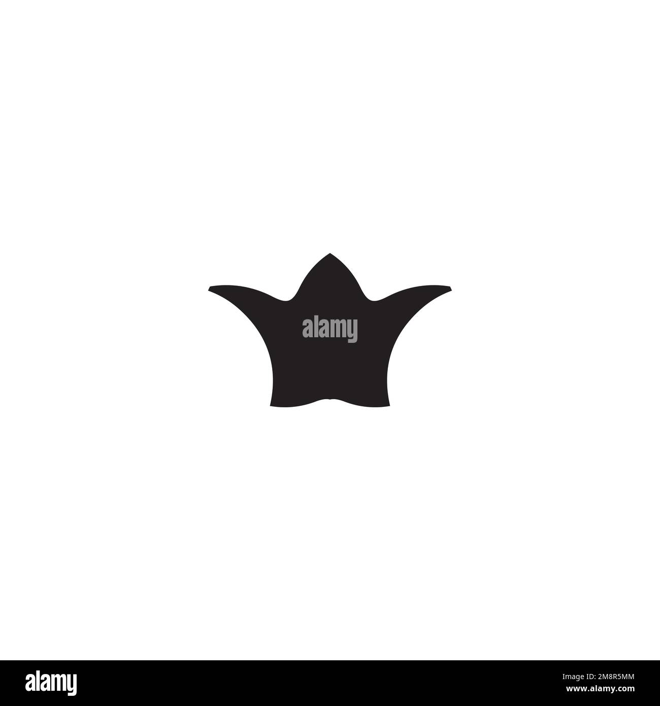 Joker hat-Symbol. Einfaches Hintergrundsymbol für Ereignisposter. Designelement für das Markenlogo des Veranstalters. Joker-Hut-T-Shirt-Druck. Vektor für Aufkleber. Stock Vektor