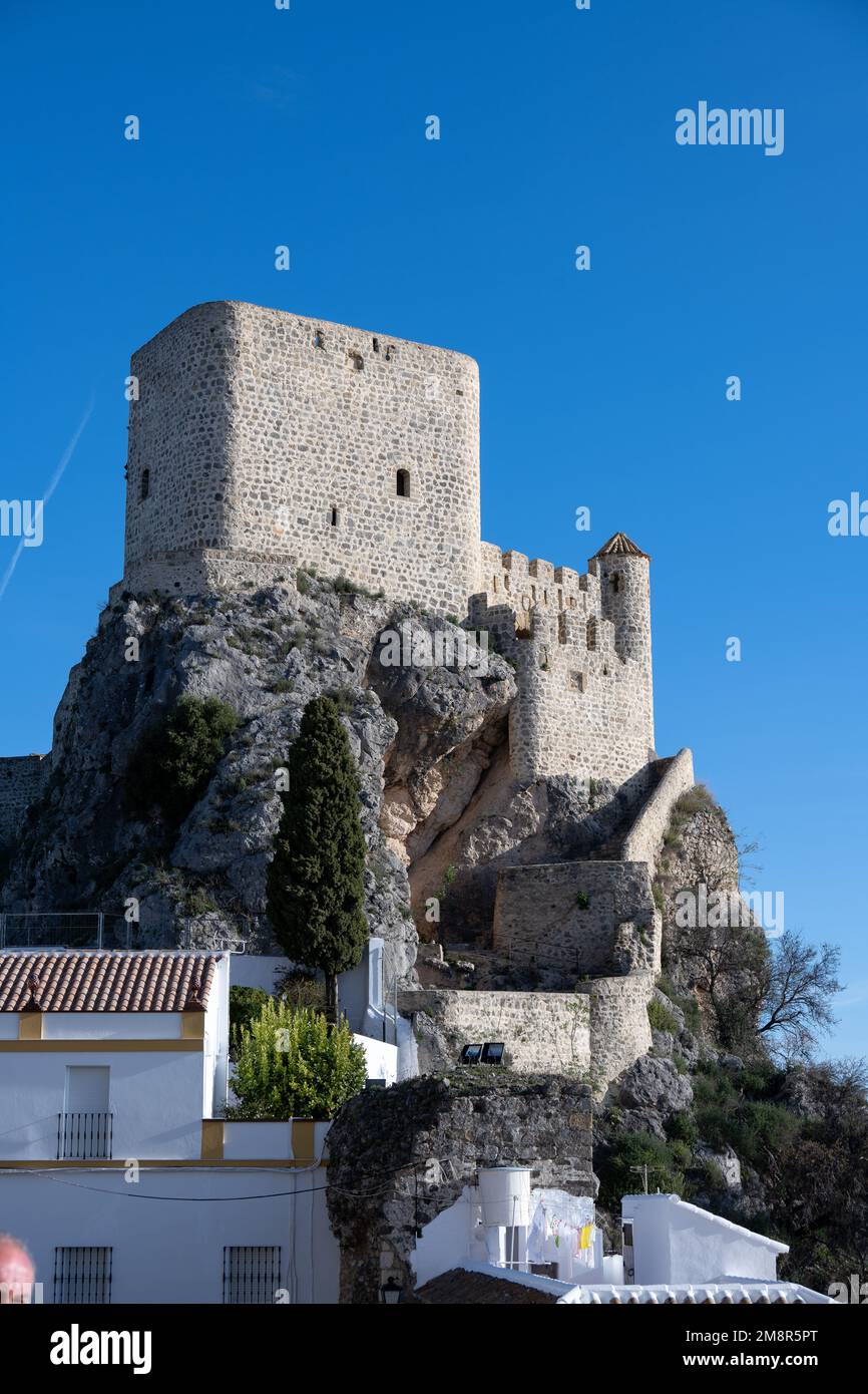 Das maurische Schloss von Olvera in Südspanien Stockfoto