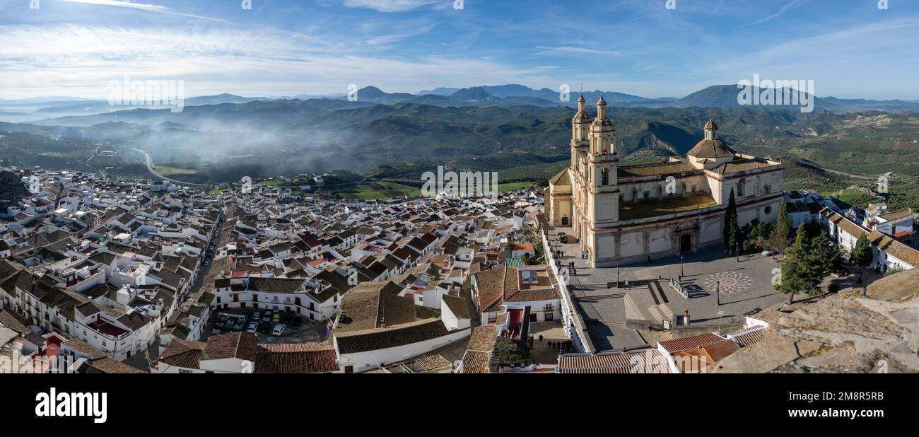 Das maurische Schloss von Olvera in Südspanien Stockfoto