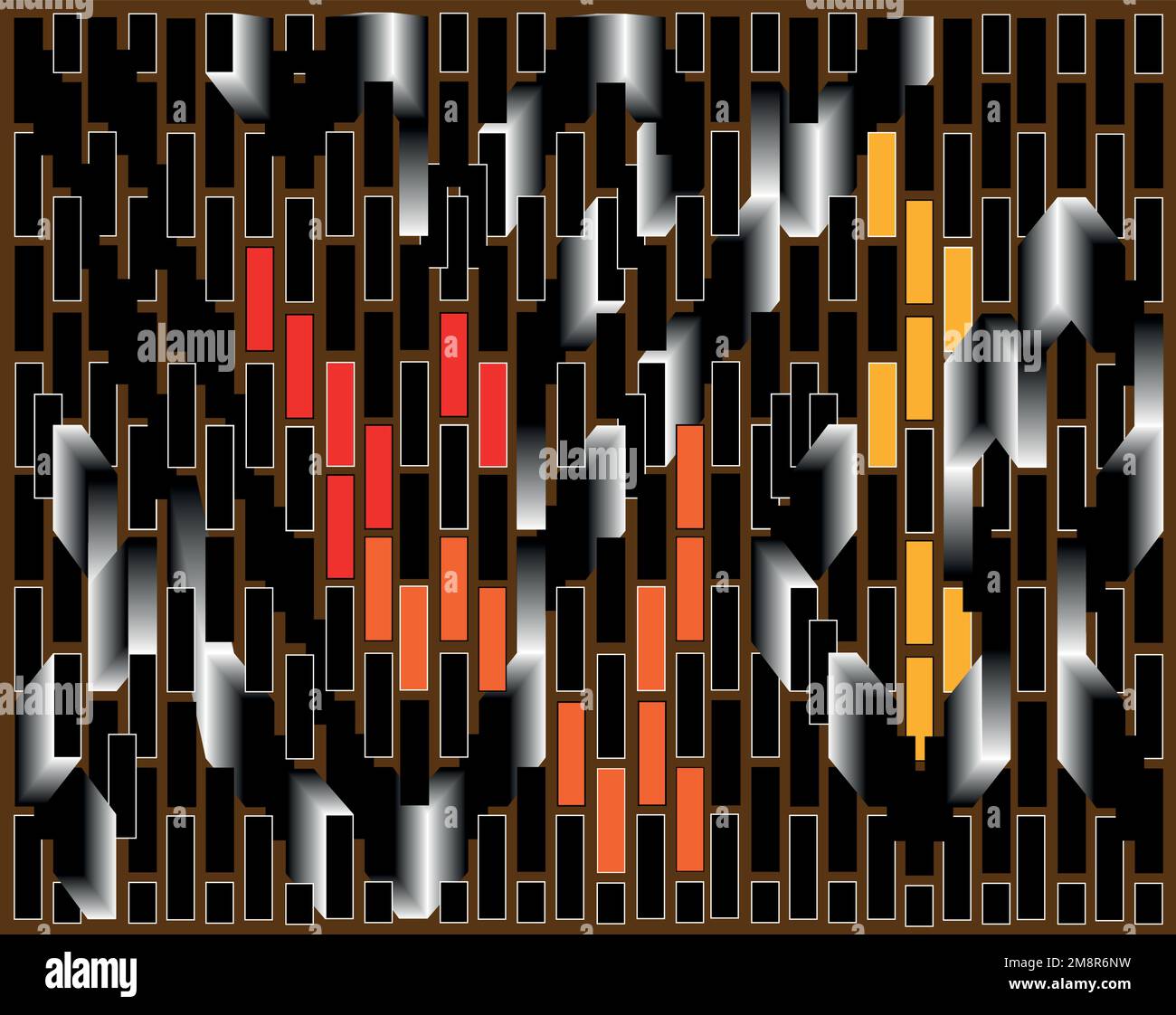 Darstellung des Backsteinhintergrunds. Für jedes Design und jede Dekoration. Stock Vektor
