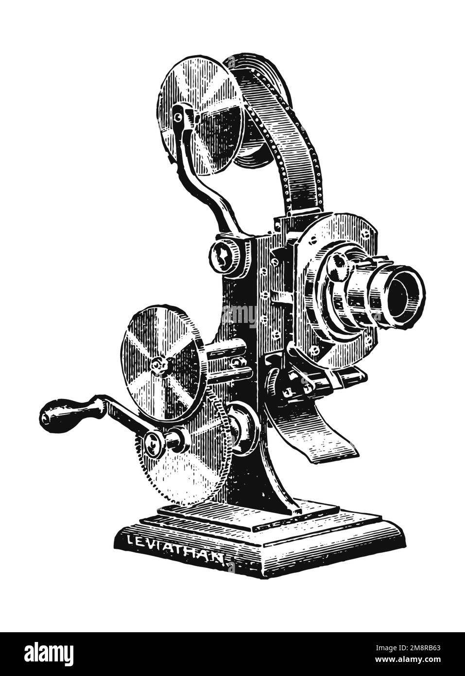 Alte Filmkamera, die in den frühen Tagen der Kinematographie verwendet wurde Stockfoto