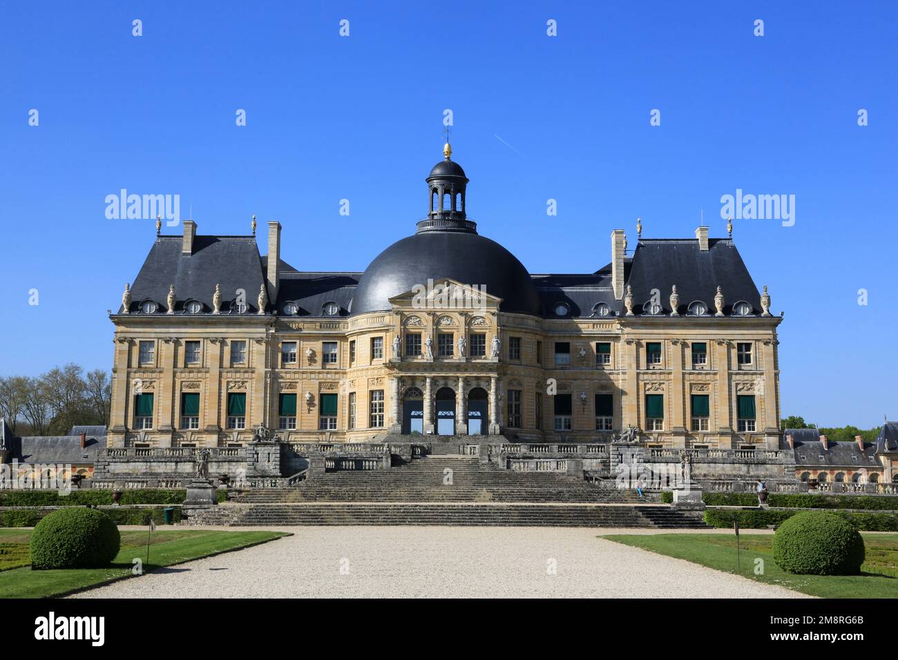 Fassade Sud. Château de Vaux-le-Vicomte. (1658-1661). Frankreich. Europa. / Südfassade. Schloss Vaux-le-Vicomte. (1658-1661). Europa. Stockfoto