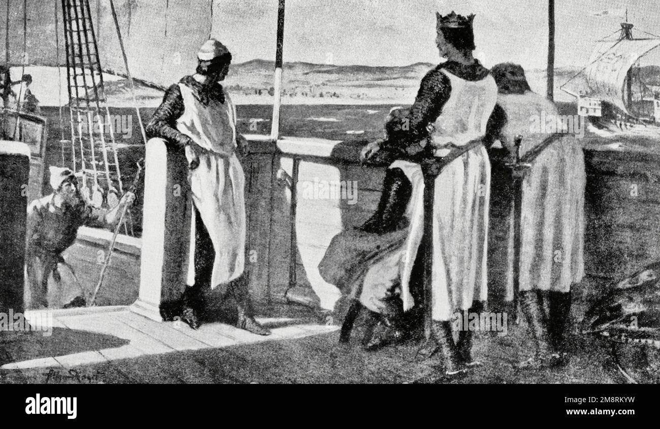 King Richard Sights Acre, 8. Juni 1191 Stockfoto