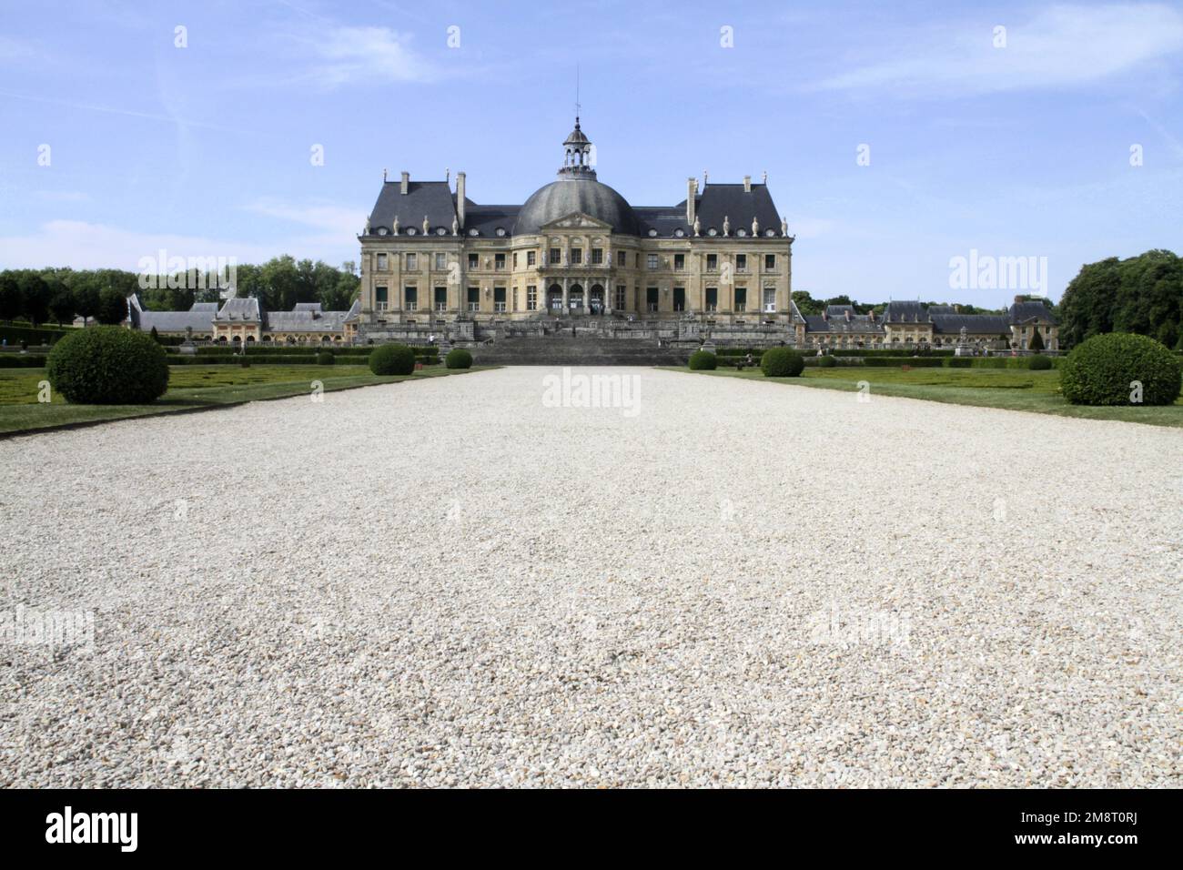 Fassade Sud. Château de Vaux-le-Vicomte. Seine-et-Marne. Frankreich. Europa. / Südfassade. Schloss Vaux-le-Vicomte. Seine-et-Marne. Frankreich. Europa. Stockfoto