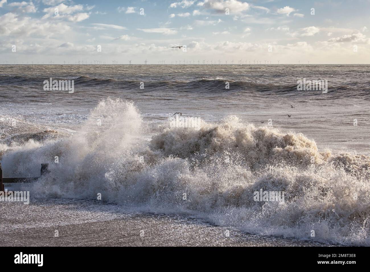 Hochwasser an der Südküste Stockfoto