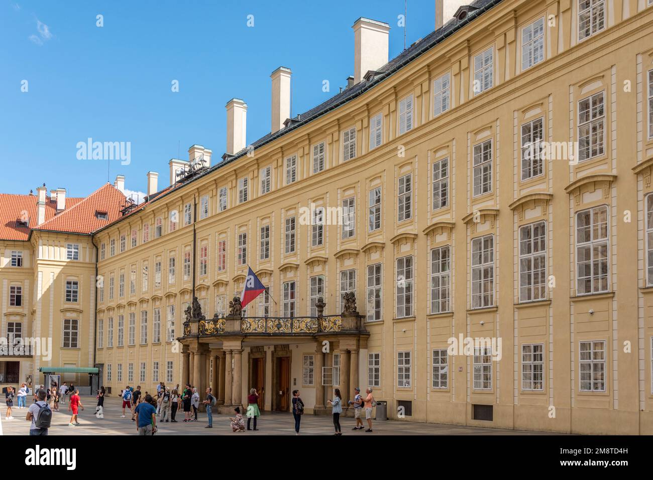 Präsidentenresidenz in der Prager Burg Stockfoto