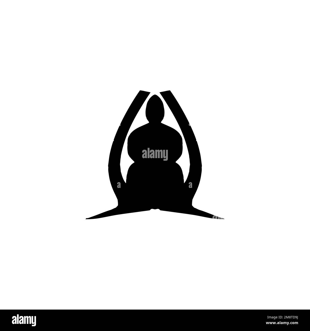 Buddha-Symbol. Einfaches Hintergrundsymbol für Buddha Purnima-Weihnachtsposter. Buddha Markenlogo-Designelement. Buddha-T-Shirt-Druck. Vektor für Stock Stock Vektor