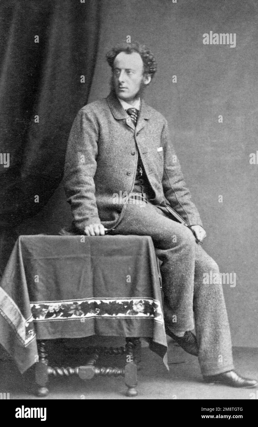 Millais. Porträt von Sir John Everett Millais (1829-1896) von John und Charles Watkins, 1860er Stockfoto