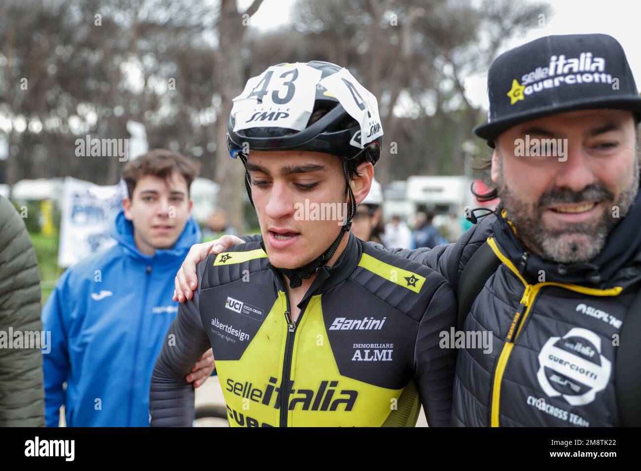 Rom, Italien. 15. Januar 2023. Filippo Agostinacchio (Selle Italia Guerciotti Elite) während Campionato Italiano Ciclocross 2023, Cyclocross in Rom, Italien, Januar 15 2023 Kredit: Independent Photo Agency/Alamy Live News Stockfoto