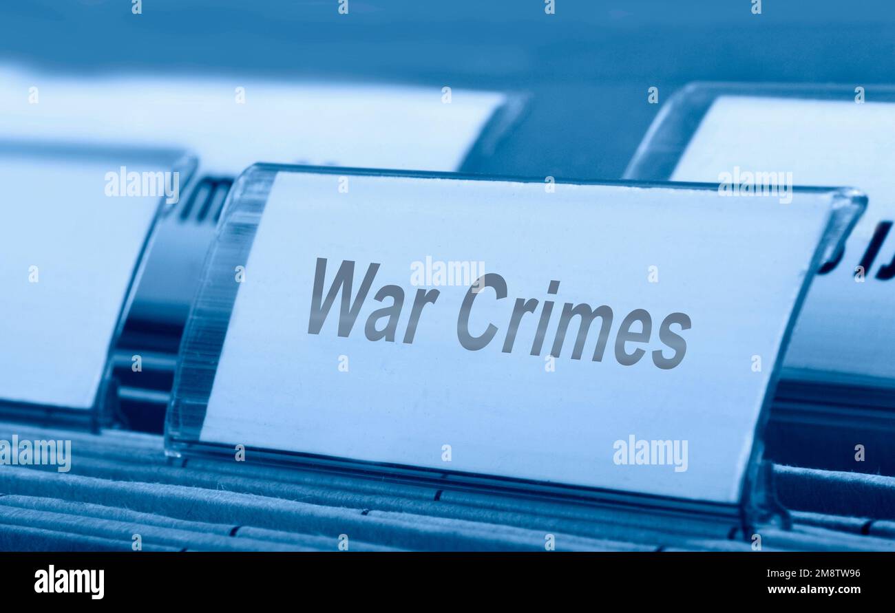 Kriegsverbrechen - ein Symbolfoto Stockfoto