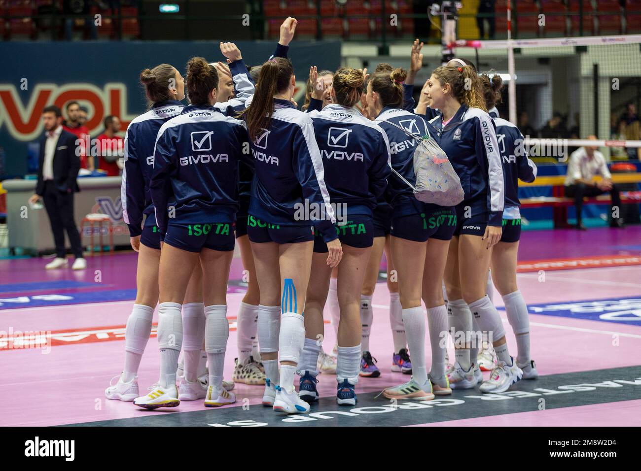 Spieler von Casalmaggiore am 15. Tag der Serie A1 Frauen zwischen Vero Volley Milano und Trasportipesanti Casalmaggiore Stockfoto