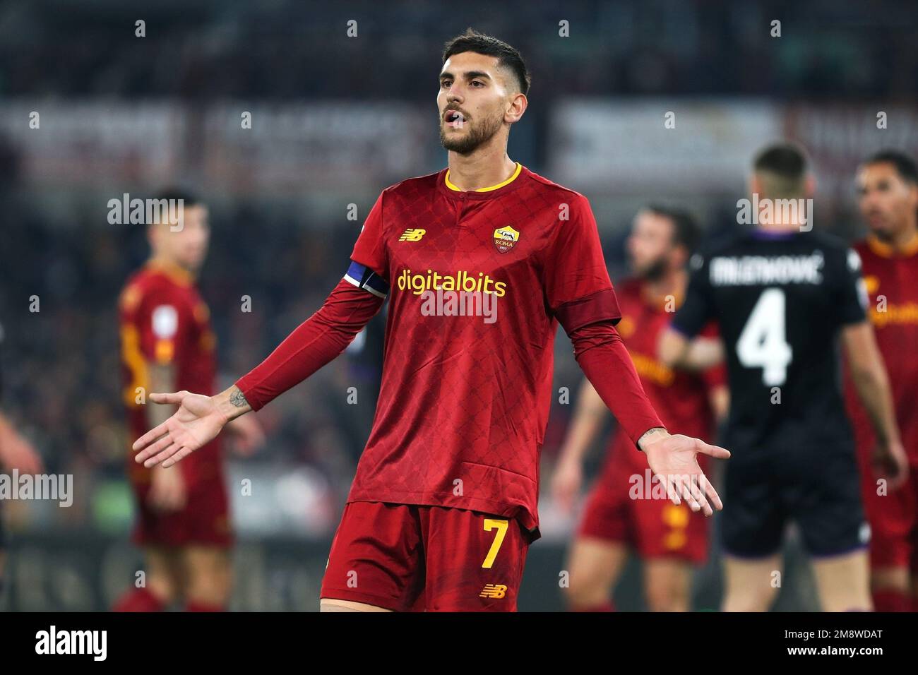 Lorenzo Pellegrini von Rom reagiert während der italienischen