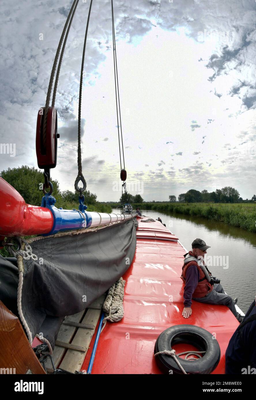 Vintage norfolk Where albion am Fluss Thurne im Ludham norfolk england Stockfoto