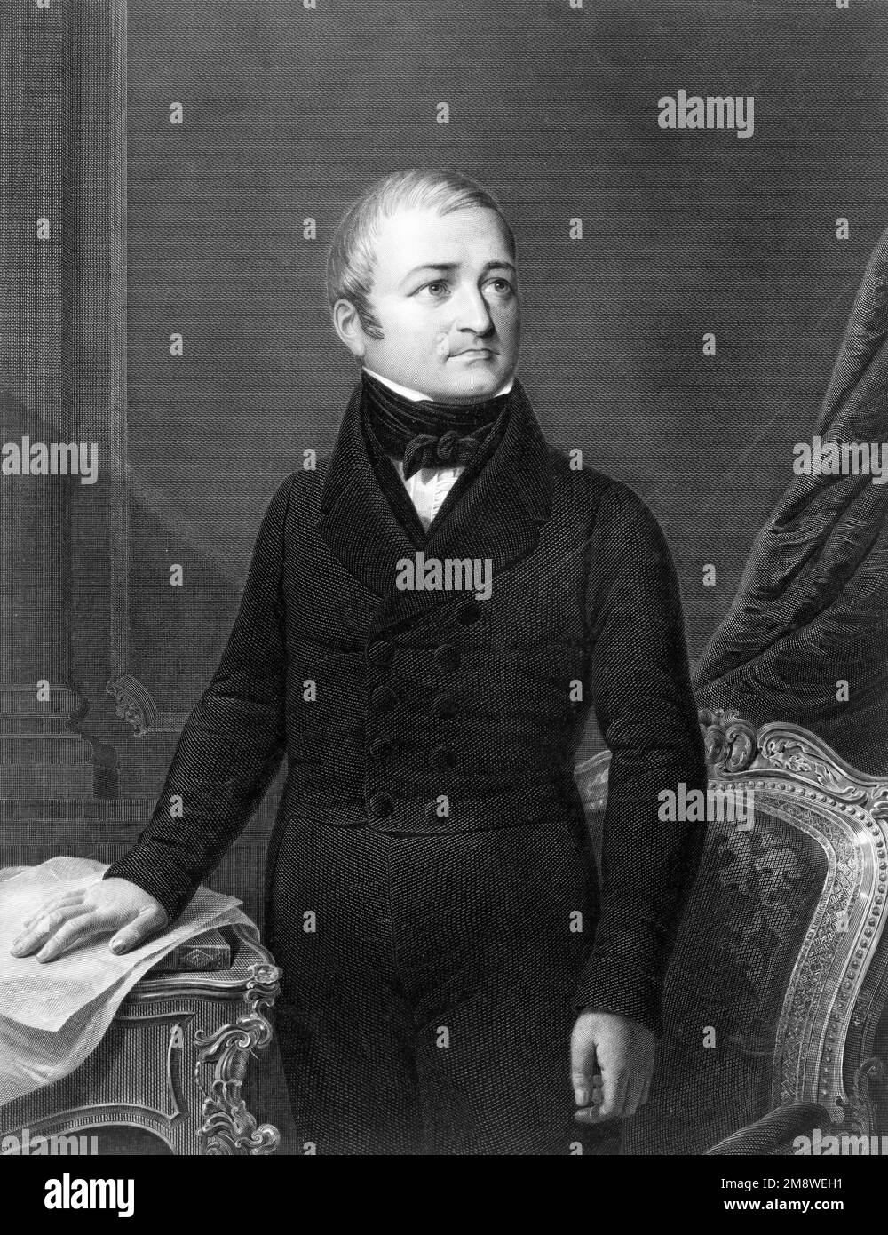 Adolphe Thiers, Marie Joseph Louis Adolphe Thiers (/1797 – 1877) französischer Staatsmann und Historiker. Er war der zweite gewählte Präsident Frankreichs und der erste Präsident der Französischen Dritten Republik. Stockfoto