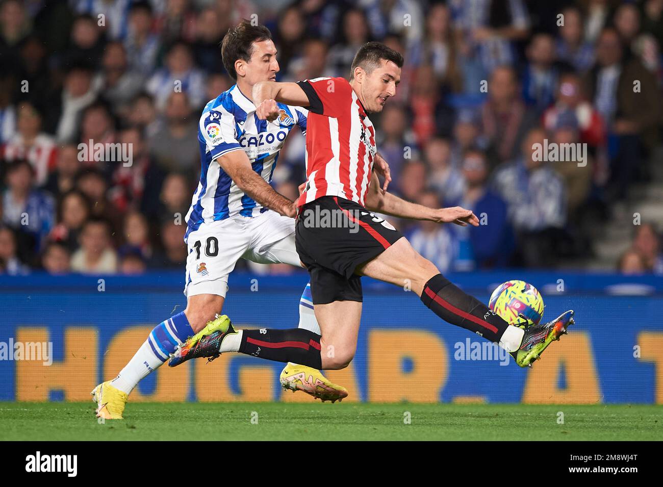 Dani Vivian vom Athletic Club während des Spiels zwischen Real Sociedad und Athletic Club in La Liga am 14. Januar 2023 im reale Arena Stadium in San Sebastian Stockfoto