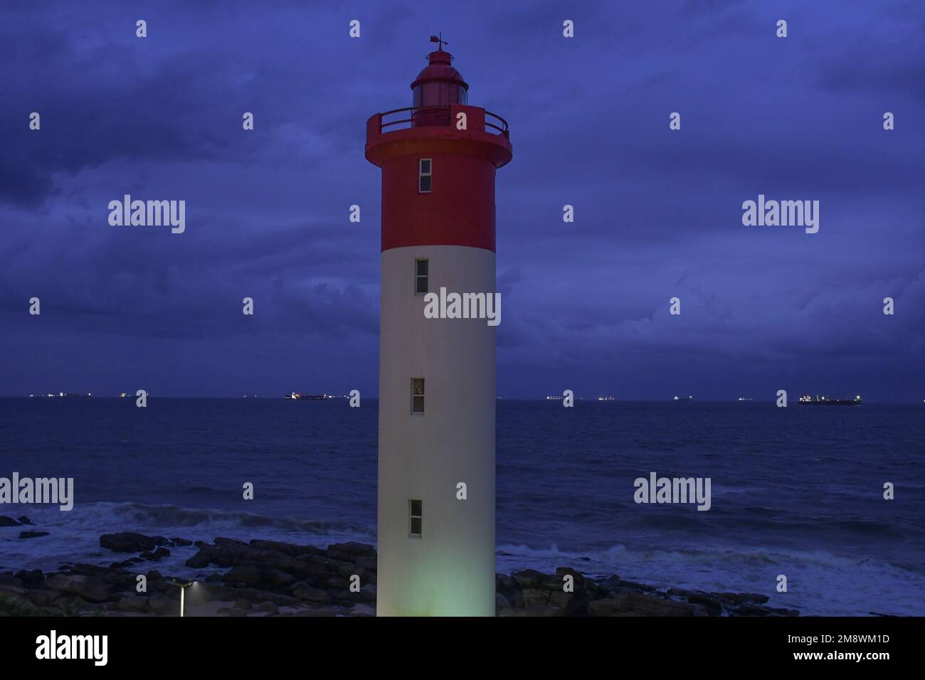 Umhlanga Leuchtturm Meereslandschaft in Durban Kwazulu Natal Südafrika Stockfoto