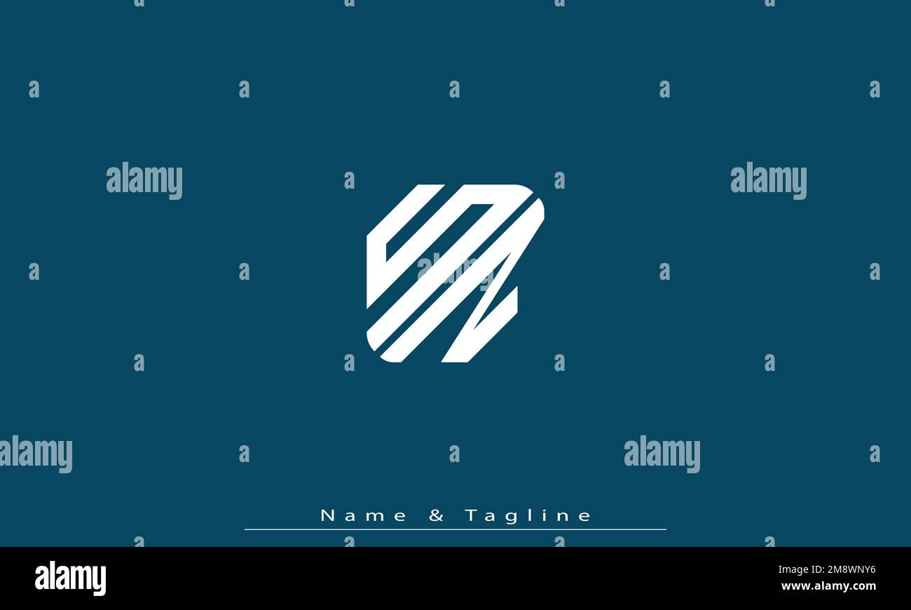 Alphabet Buchstaben Initialen Monogramm Logo SN , NS Stock Vektor