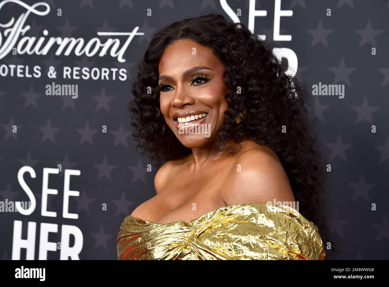 Sheryl Lee Ralph arrives at the 28th annual Critics Choice Awards at The Fairmont Century Plaza Hotel on Sunday, Jan. 15, 2023, in Los Angeles. (Photo by Jordan Strauss/Invision/AP) Stockfoto