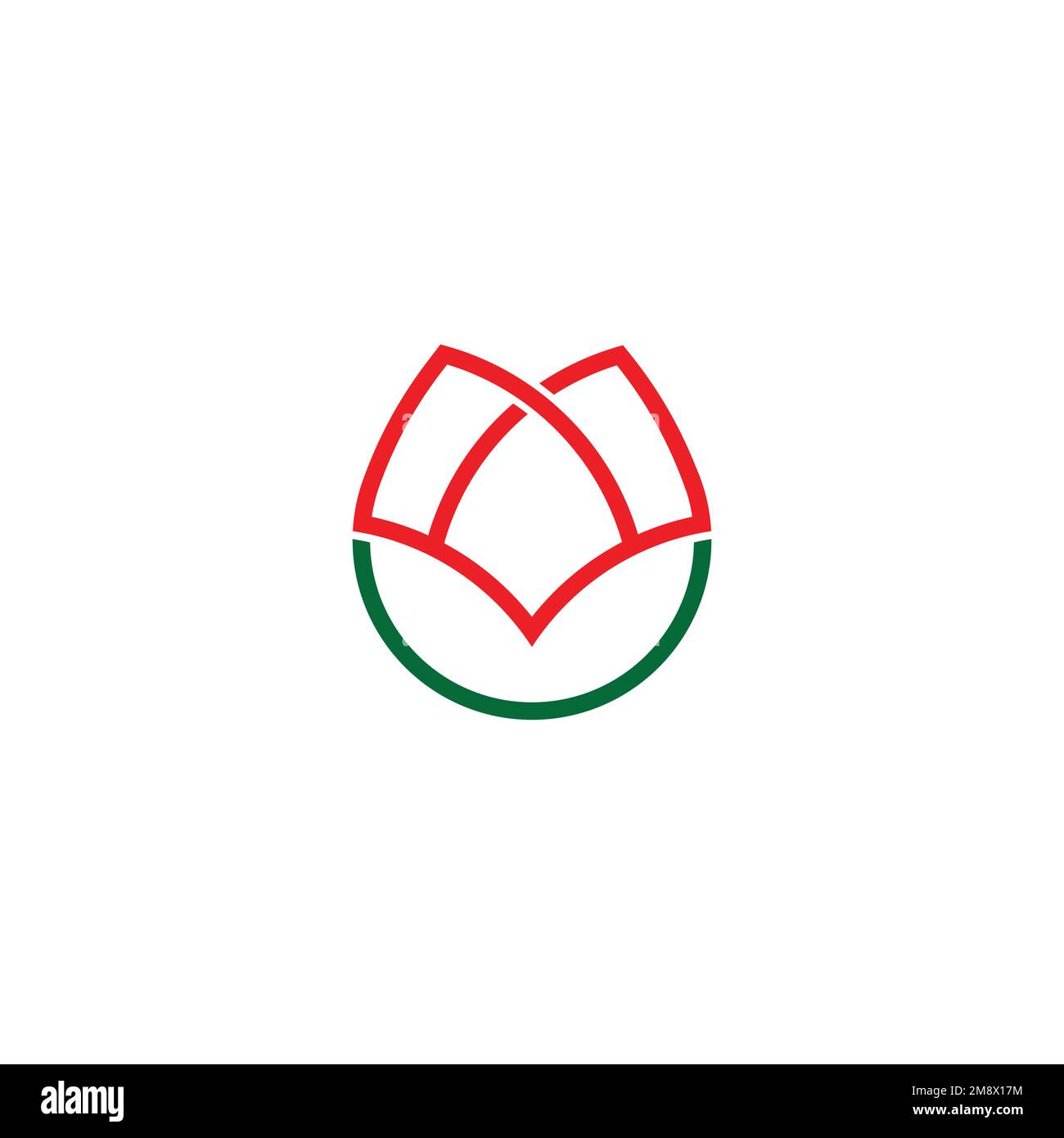 Vektor für das Logo des Blumenbuches im Bildungsbereich Stock Vektor