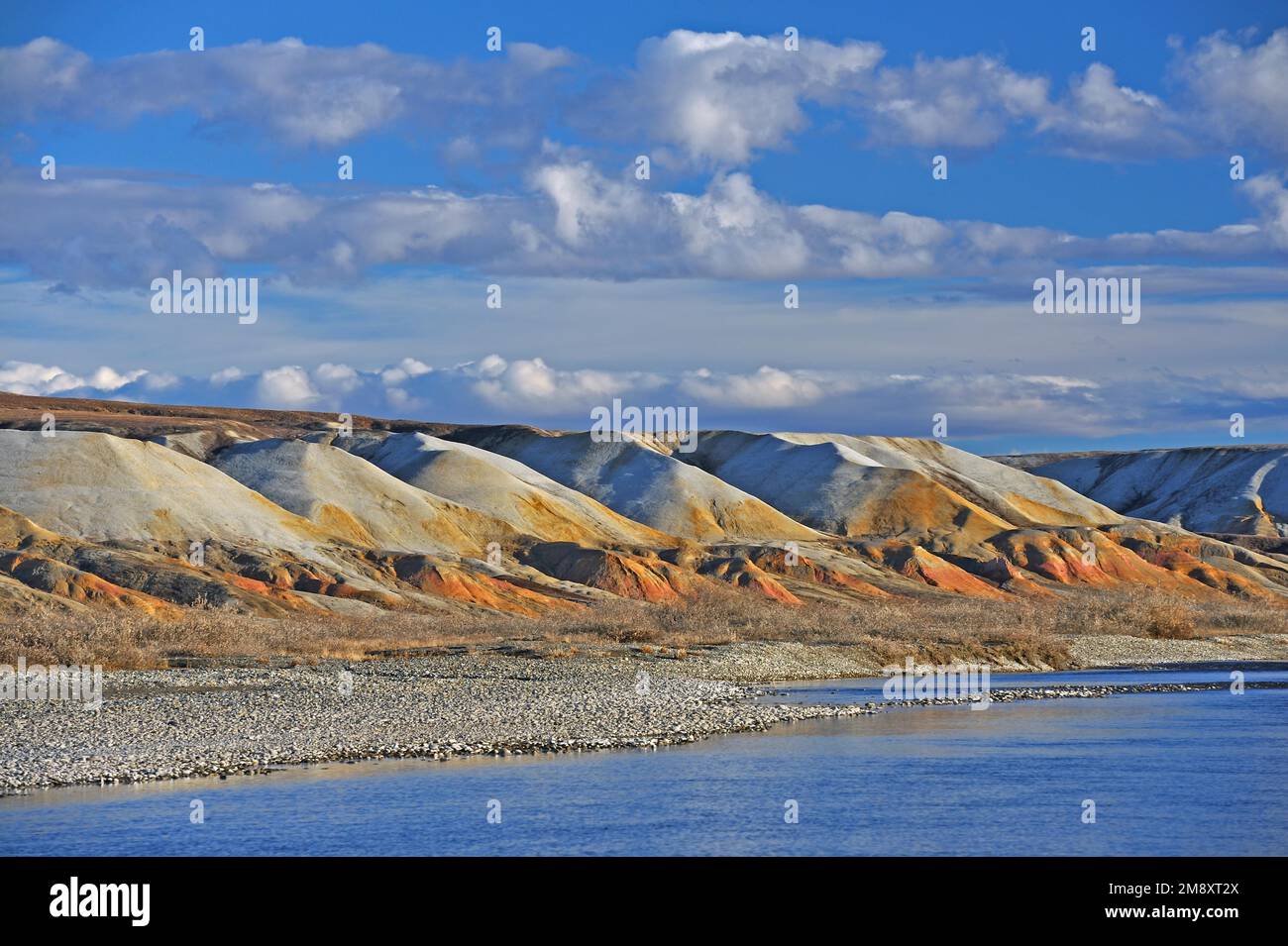 Franklin Bluffs, East Sagavanirktok River, North Slope, Arctic Alaska, Alaska, USA Stockfoto