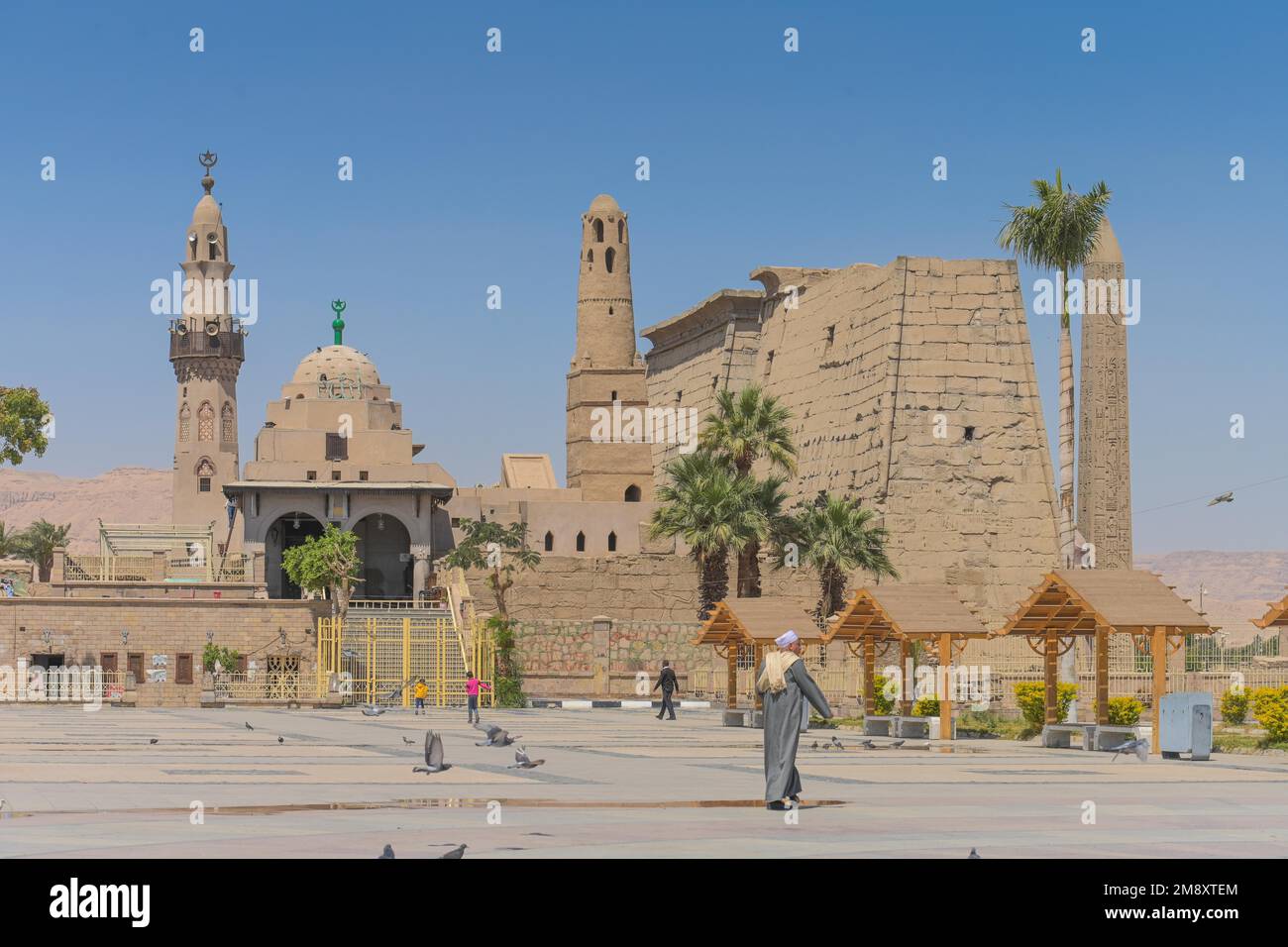 Abou al-Haggag Moschee im alten ägyptischen Luxor Tempel, Luxor, Ägypten Stockfoto