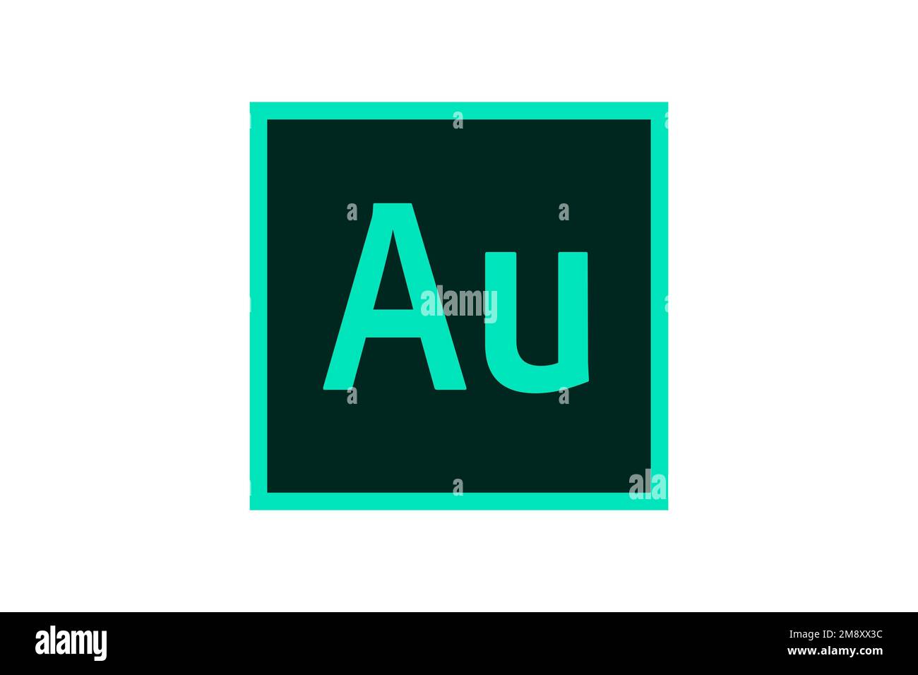 Adobe Audition, Logo, weißer Hintergrund Stockfoto