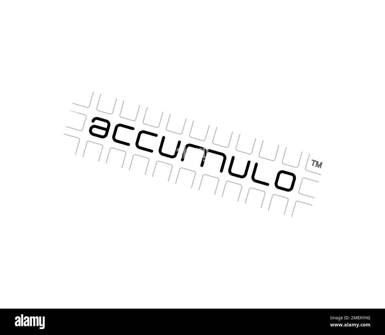 Apache Accumulo, gedrehtes Logo, weißer Hintergrund B Stockfoto