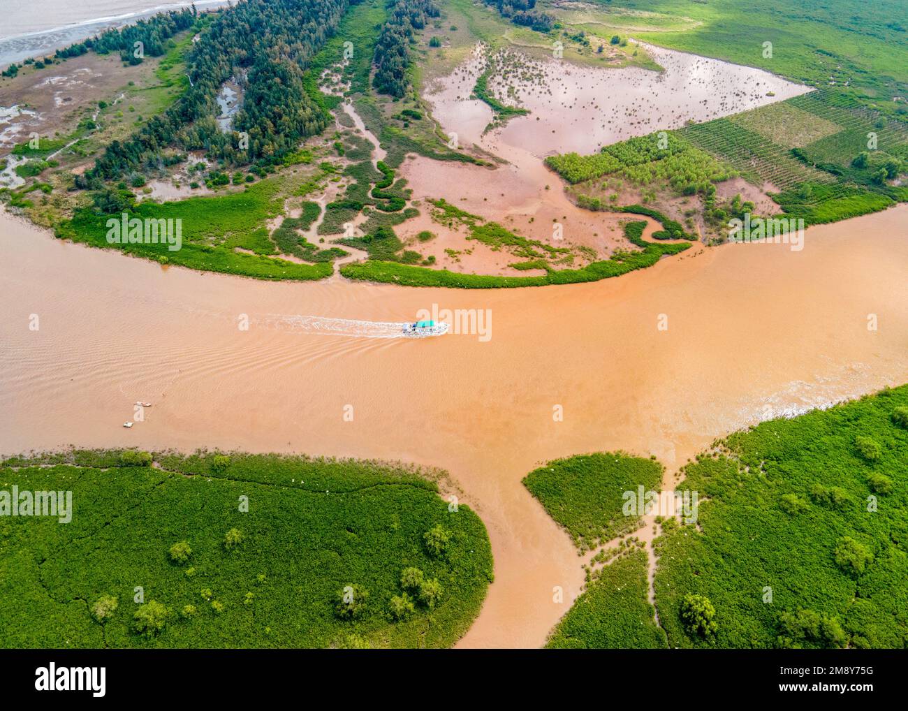 Luftaufnahme der Küstenregionen von Namdinh Stockfoto