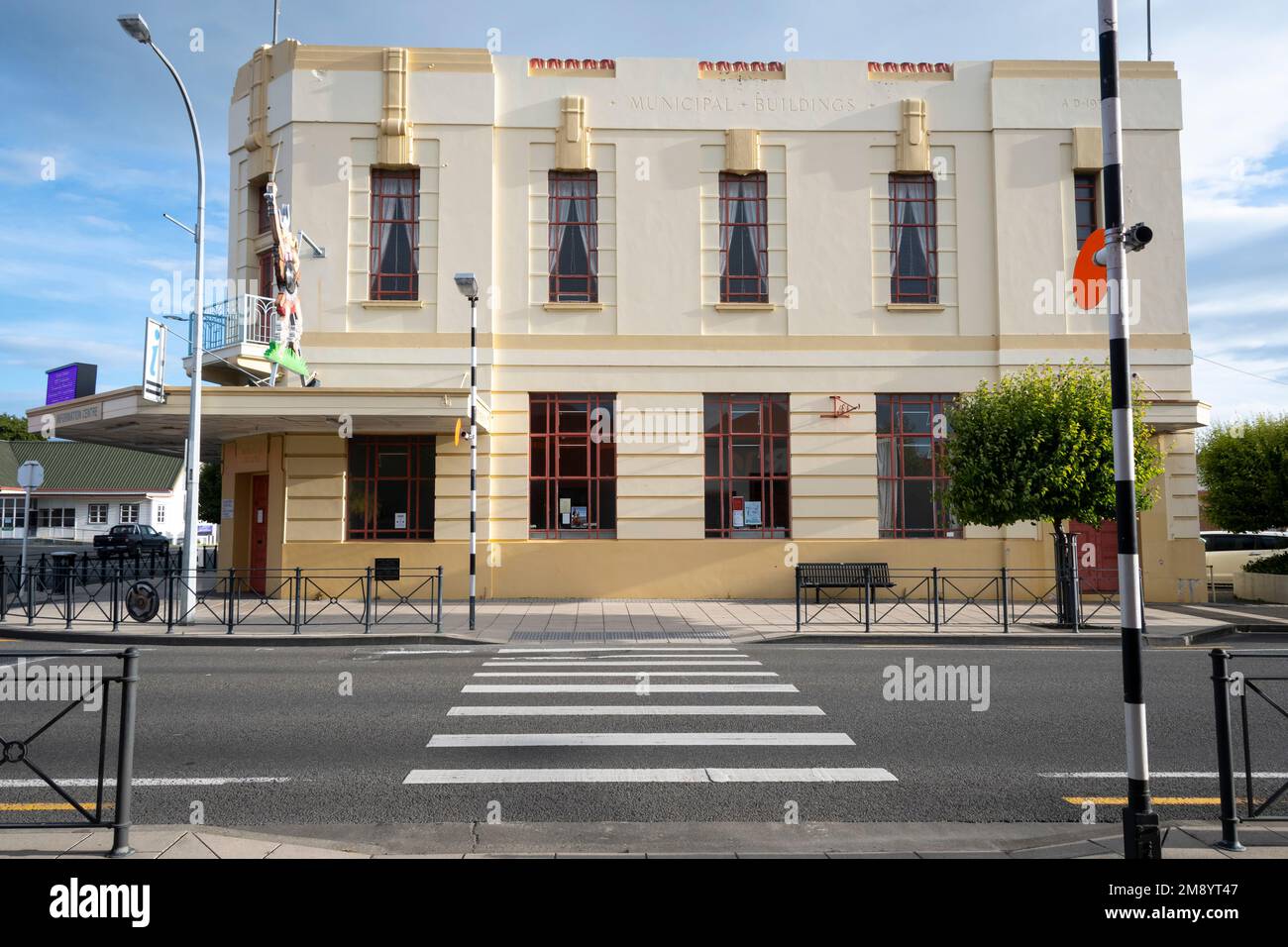 Rathaus, Informationszentrum und Konzertkammer, High Street, Dannevirke, Tararua Distirct, North Island, Neuseeland Stockfoto