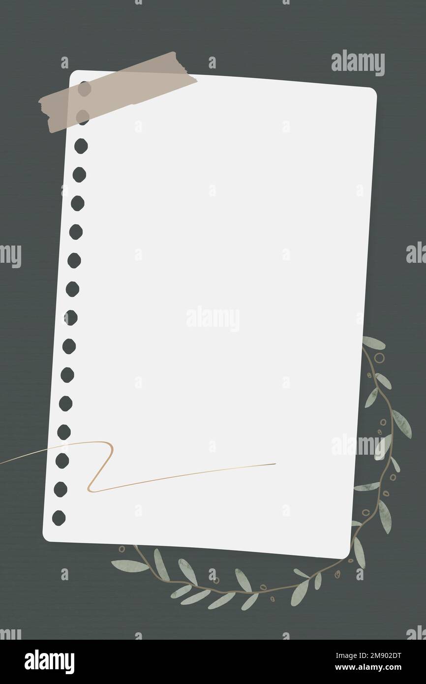 Vektor für Blumennotizen in Papierform Stock Vektor