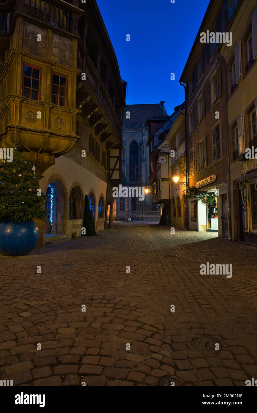 Maison Pfister am frühen Morgen Stockfoto