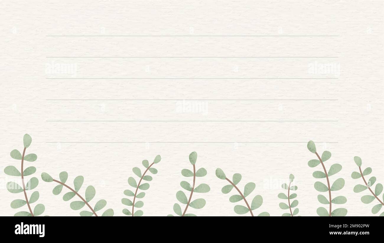 Hintergrundvektor mit belaubten gemusterten Noten Stock Vektor